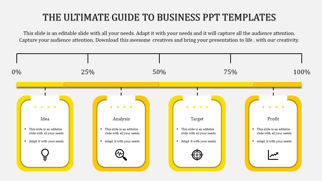 business ppt templates-Yellow